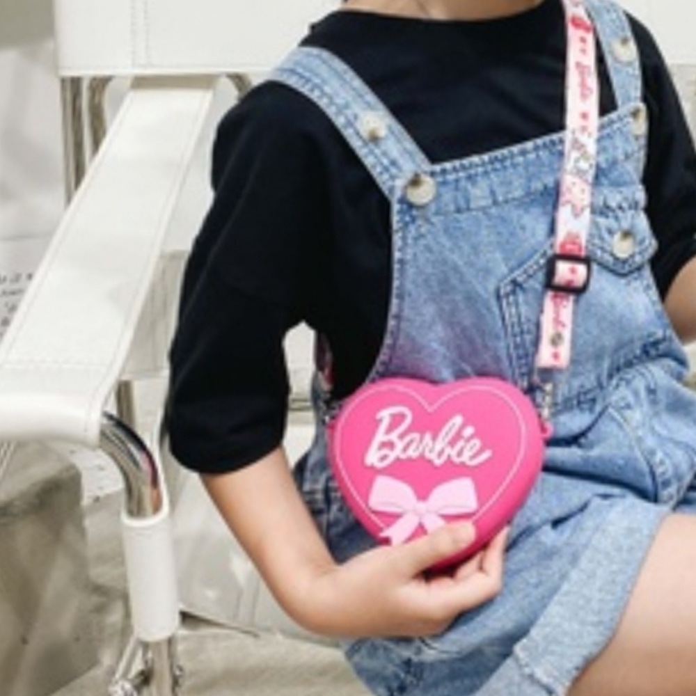 LAST ONE~Barbie Small Crossbody Bag For Kids & Adults Small Bag Pink Barbie Logo - Picture 4 of 4